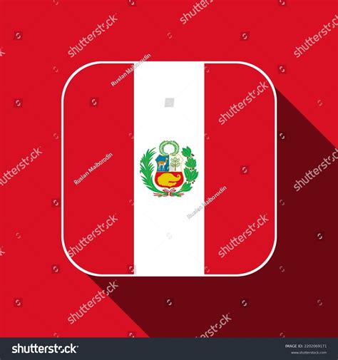 Peru Flag Official Colors Vector Illustration Stock Vector (Royalty ...