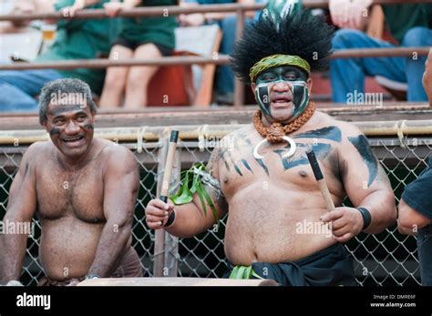 Hawaii Warriors mascot beats the drums during first half action in the game between the Boise ...