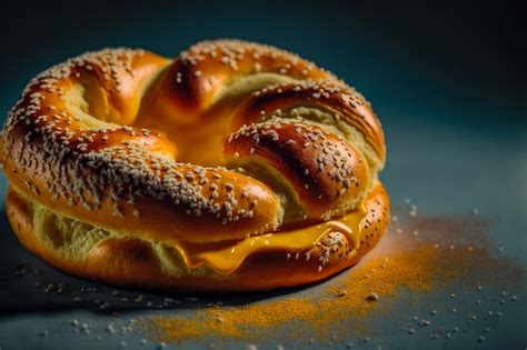 Premium Photo Soft Pretzel Freshly Naked And Golden Brown Generative Ai