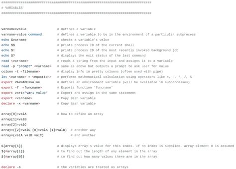 What are bash shell variables?