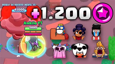 SUBO 30 PERSONAJES A 500 COPAS Y 1 200 PUNTOS ESTELARES BRAWL STARS