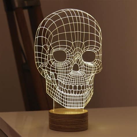 Skull Led Table Lamp Petagadget