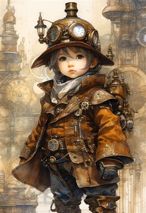 Steampunk Mechanic Steampunk Kids Victorian Steampunk Dnd Characters