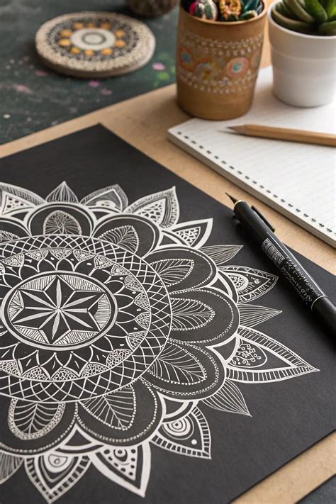 inspiring black paper drawing ideas