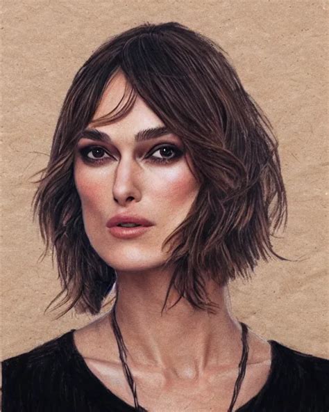 Highly Detailed Portrait Of Keira Knightley Drawn On Stable