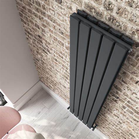 Faro Anthracite Vertical Double Flat Panel Radiator