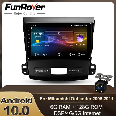 FUNROVER android10 0 multimídia gps carro dvd player de rádio Para