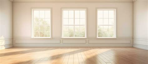 Empty room with bog window and wooden floor 27032545 Stock Photo at ...