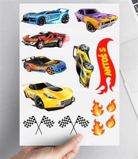 CUKROWA DEKORACJA OPŁATEK NA TORT HOT WHEELS CARS AUTA AUTKA SAMOCHODY Decor Cake