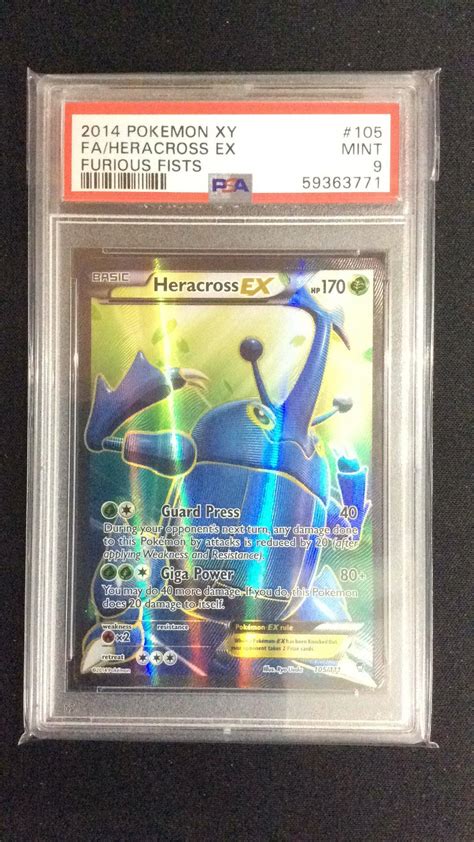 Pokemon Xy Furious Fists Full Art Heracross Ex Psa Gamestop