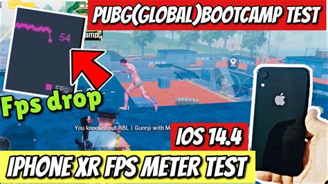 IPhone XR PUBG Global Fps Meter Test Bootcamp Test Fps Drop YouTube