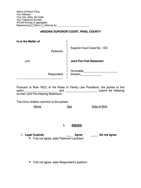 Pre Hearing Statement Sample Fill And Sign Printable Template Online