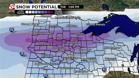 Long Duration Snow Hitting Minnesota Winter Storm Warnings In Effect 5 Eyewitness News