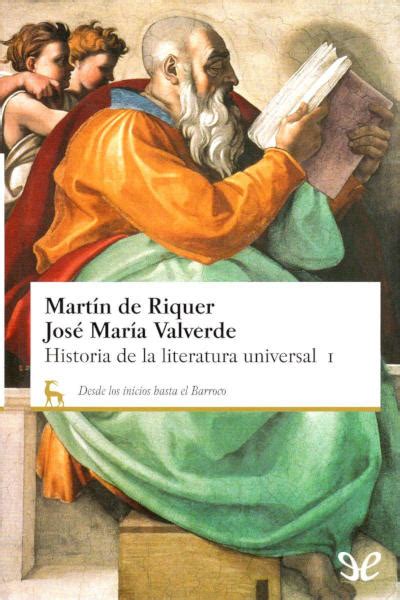 Historia de la literatura universal I de Martín de Riquer en PDF