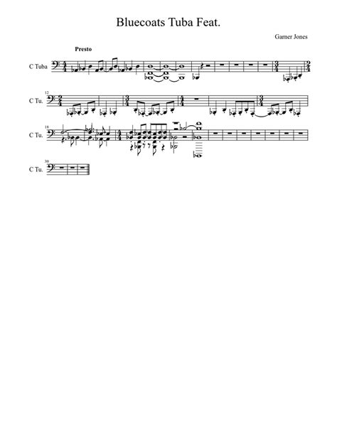 Bluecoats Tuba Feature 2014 Sheet Music For Tuba Solo