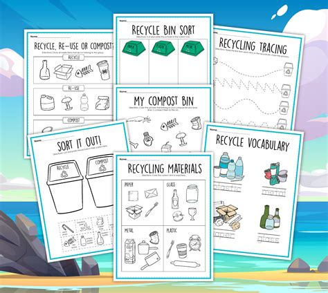 Recycling Activities For Kids Free Printable Little Bins For