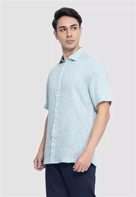 Buy Daniel Hechter Linen Cotton Short Sleeve Casual Shirt Online