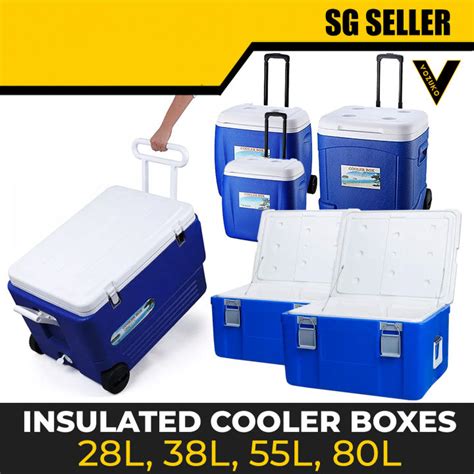 SG SELLER COOLER BOX WITH ROLLER WHEELS PERFECT FOR AN OUTDOOR GET