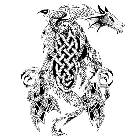 Cool Celtic Dragon Tattoo Design