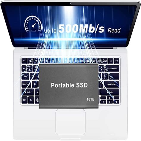 16TB External Hard Drive Portable SSD Hard Drive USB 3.1, USB-C ...