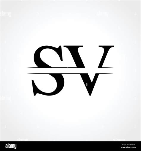 Initial Letter SV Logo Design Vector Template. SV Letter Logo Design Stock Vector Image & Art ...