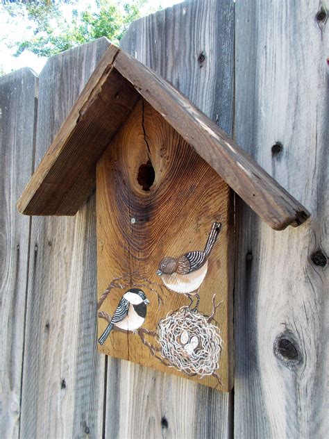 Birdhouse Wall Hanging Door Hanger Rustic Wood Birdhouse Etsy