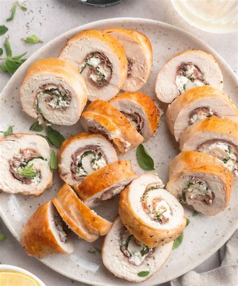 Chicken Roulade With Goat Cheese Spinach And Prosciutto Punchfork