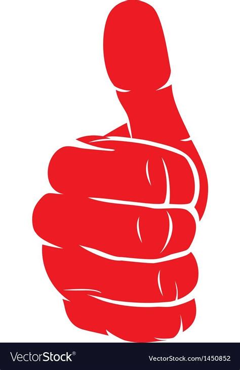 Hand Showing Thumbs Up Vector Image On VectorStock Emoji Images