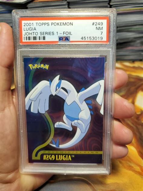 2001 Lugia 249 Pokemon Card Topps Super Rare Foil Holo Card PSA 7 NM