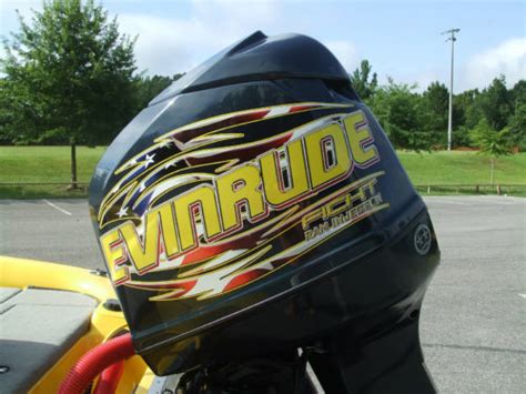 Evinrude V6 Direct Indection Ficht Australian American Flag Tribal