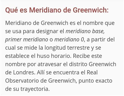 Qué es el meridiano de Greenwich Brainly lat