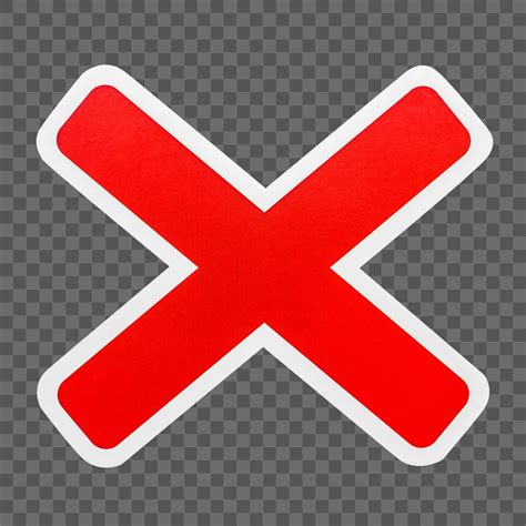 Wrong Cross Sign Paper Craft Premium Png Sticker Rawpixel