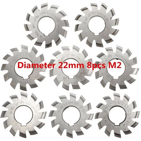 Module 2 M2 PA20 Degrees Bore High Speed SteelMilling Cutter Tools