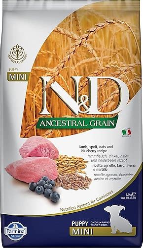 N D Ancestral Grain Düşük Tahıllı Kuzu Etli ve Yaban Mersinli 2 5 kg