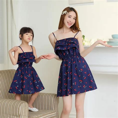 2019 Summer Mother Daughter Dresses Matching Mother Daughter Clothes