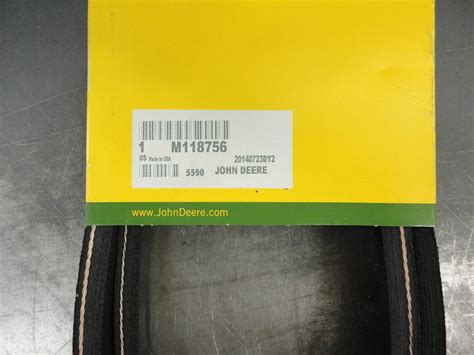 John Deere Secondary Mower Belt M118756 For 48 Deck On F525 Sn Above