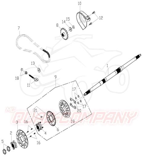 Adly ATV 50 RS XXL AC Hinterachse Ersatzteile