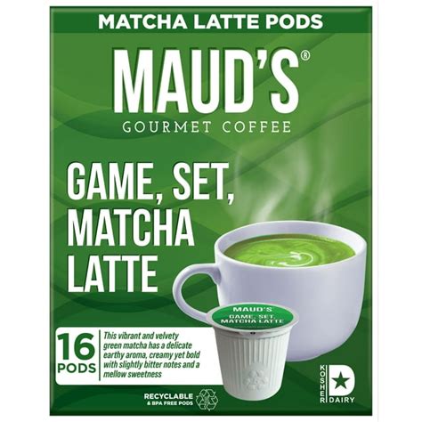 Mauds Game Set Matcha Latte Tea Pods 16ct Solar Energy Produced