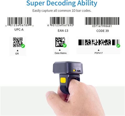 Amazon Save 15 On Alacrity 2D Wireless Ring Barcode Scanner 2D