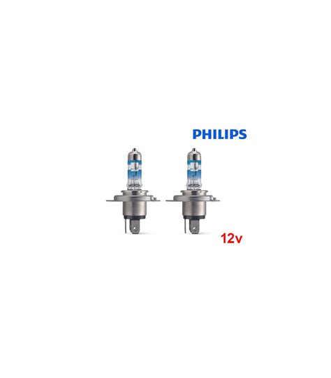 Lâmpadas Halogéneo H4 60 55W 12V Philips RacingVision GT200 Pack Duo