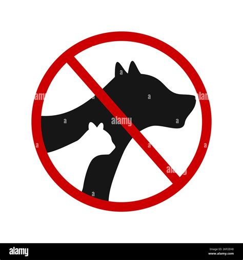 Icône animaux interdits Symbole d interdiction de chiens ou de chats