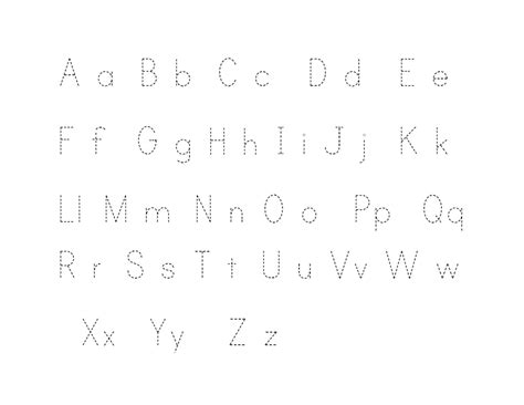 Traceable Alphabet Chart For Upper And Lower Case Worksheets