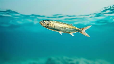 premium photo  small fish swims   deep blue sea  fish