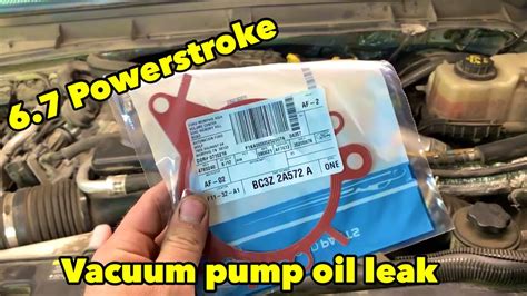 2011 2016 6 7 Powerstroke Vacuum Pump Oil Leak Reseal Youtube