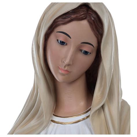 Our Lady Of Medjugorje Fiberglass Statue With Glass Eyes 130 Cm