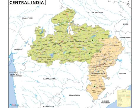 Buy Central India Map