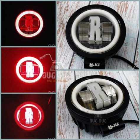 HJG Y Design Dual Intensity LED Driving Fog Lights White Yellow Dug