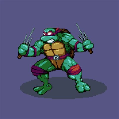 Raphael Teenage Mutant Ninja Turtles Pixel Art R Tmnt