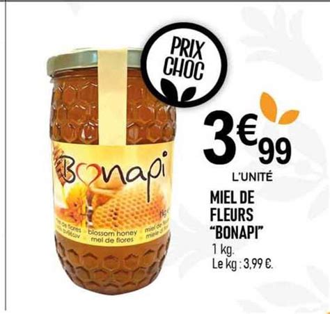 Promo Miel De Fleurs bonapi chez Marché frais Géant iCatalogue fr