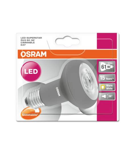 Osram Led Superstar R63 DIM 61 5 5W 827 240V E27 36 Dimm Svetila